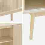 Buffet de rangement décor bois naturel, Linear, deux portes, deux étagères,  L 150 x P 39,5 x H 90cm Photo9