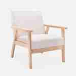 Skandinavischer Sessel aus Holz und Stoff, Creme, Isak, B 64 x T 69,5 x H 73cm Photo3