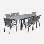 Uitschuifbare tafel - Chicago Donkergrijs- Aluminium tafel 175/245cm met verlengstuk Photo3