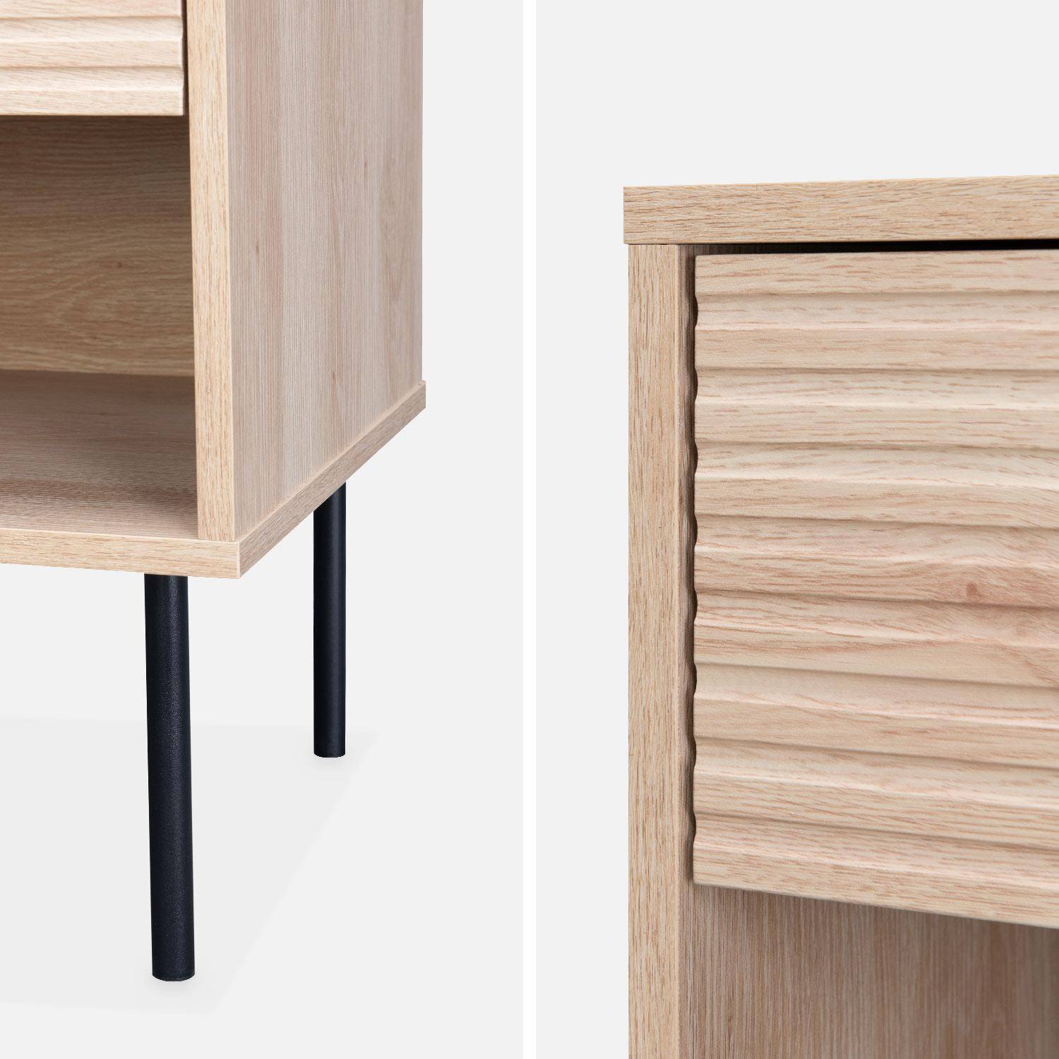 Table de chevet, Braga, un tiroir, un espace de rangement, L 45 x l 39,5 x H 55,5cm Photo4