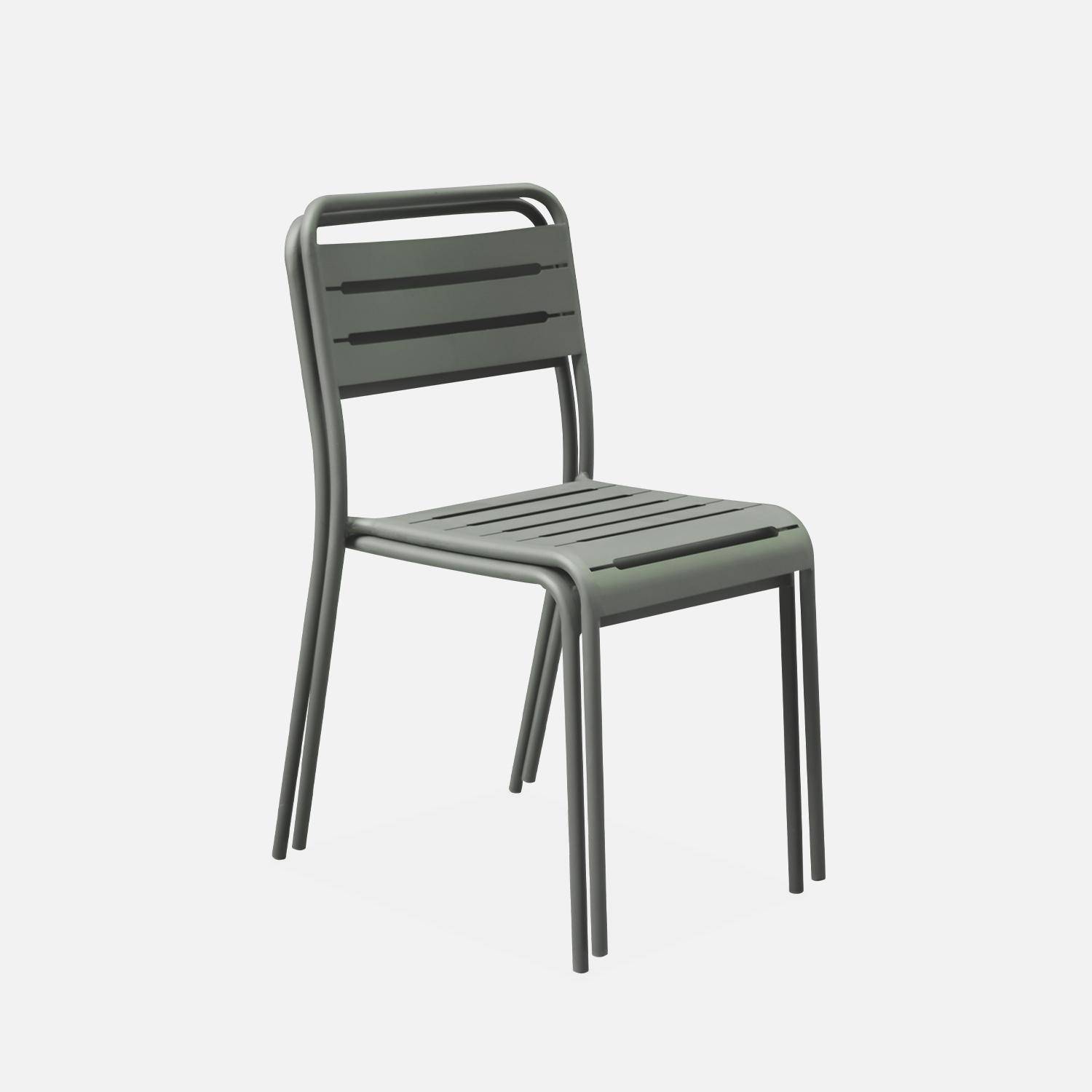 Lote de 2 sillas de jardín de acero, 2 asientos, sabana, Amelia, A44 x P52 x Alt79cm Photo5
