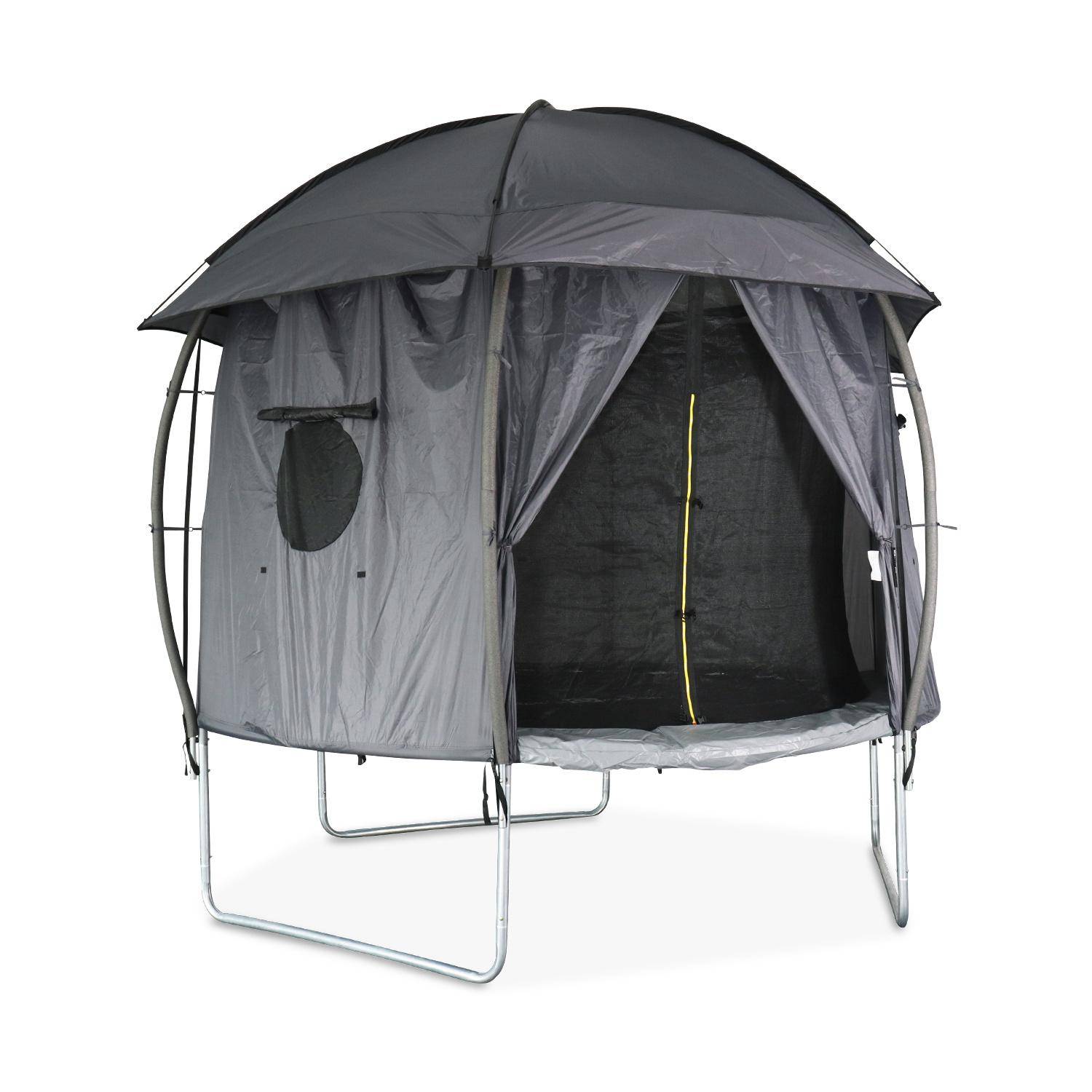 Trampoline 305cm filet intérieur avec pack d'accessoires + Tente de camping avec sac de transport Photo4