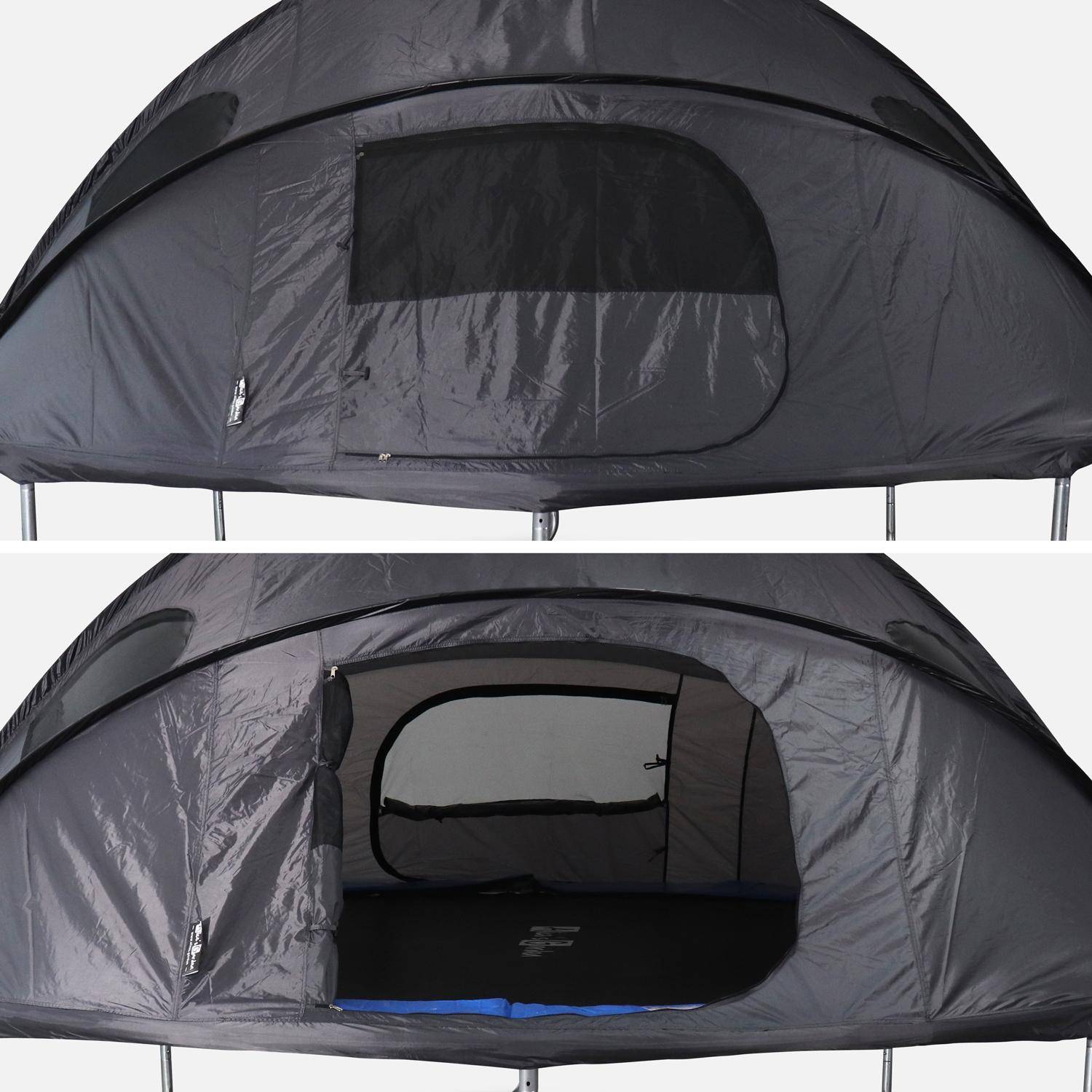 Trampoline 370 bleu avec pack d'accessoires + tente de camping Photo5