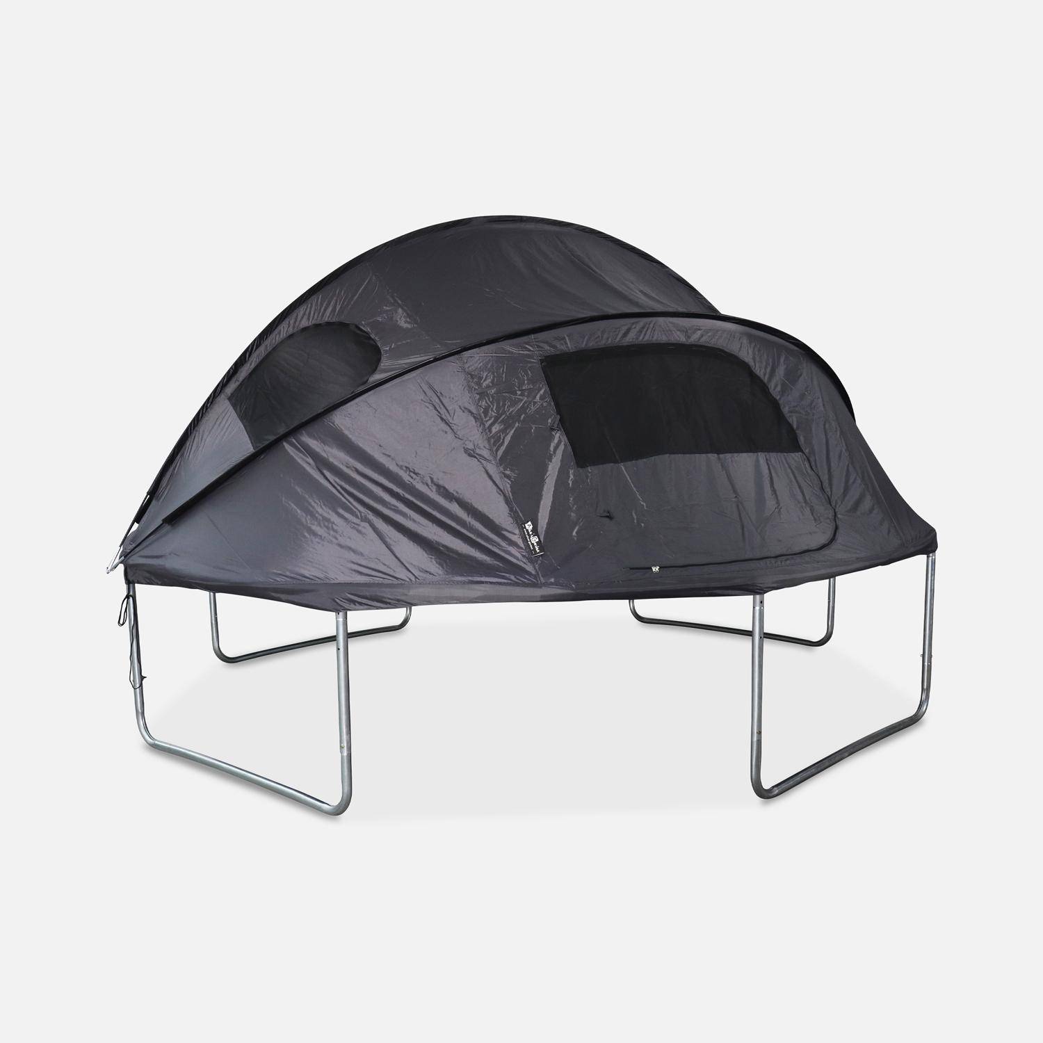Trampoline 370 bleu avec pack d'accessoires + tente de camping Photo4