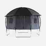 Trampoline 370cm filet intérieur avec pack d'accessoires + tente de camping avec sac de transport Photo5
