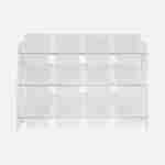 Aufbewahrungsregal für Kinder mit 12 Boxen Weiß - Tobias - MDF Naturholzdekor, B 84 x T 29,5 x H 60 cm Photo4