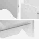 Meuble de rangement pour enfant avec 9 casiers, blanc - Tobias - MDF décor bois naturel, 64x29.5x60cm Photo4