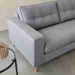 Canapé lit 3 places gris clair avec matelas 12cm d'épaisseur, fabriqué en France  Photo4