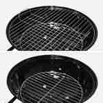 Barbecue charbon de bois Fernand Ø 45 cm, fumoir boule, récupérateur de cendre, roulettes Photo6