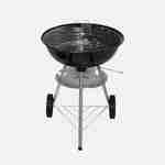 Barbecue charbon de bois Fernand Ø 45 cm, fumoir boule, récupérateur de cendre, roulettes Photo5