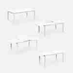Salon de jardin - Chicago Blanc / Blanc - Table extensible 175/245cm avec rallonge et 8 assises en textilène Photo10