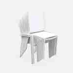 Salon de jardin - Chicago Blanc / Blanc - Table extensible 175/245cm avec rallonge et 8 assises en textilène Photo8