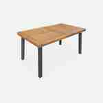 Table intérieur / extérieur Santana en bois et métal 6 places, 150cm Photo3