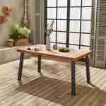 Table intérieur / extérieur Santana en bois et métal 6 places, 150cm Photo2