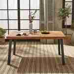 Table intérieur / extérieur Santana en bois et métal 6 places, 150cm Photo1