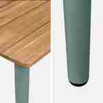 Table de jardin bois d'acacia et acier galvanisé MARINGA, savane,  L200 x P90 x H76cm Photo6
