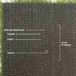 Gazon synthétique 2x5m, swing, brins vert émeraude, vert kaki et beige,35mm Photo5