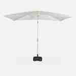 Parasol Wissant, 2x3m, couleur sable, mât central, aluminium anodisé orientable, manivelle d'ouverture  Photo4