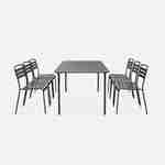 Table de jardin en métal anthracite Amélia + 6 chaises Photo4