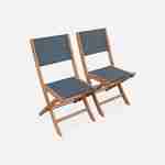 Conjunto de mobiliário de jardim em madeira extensível - Almeria - Mesa extensível grande 180/240cm, 8 cadeiras, em madeira de eucalipto FSC oleada e textilene taupe Photo3
