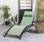 Louisa ligstoelen van textileen en aluminium, kleur antraciet/groengrijs