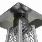 Calefactor de exterior con cubierta - Arctic 13kW Gris oscuro - Calefactor de gas para terrazas Pyramid, Calefactor de diseño para terrazas, llama real, incluye ruedas Photo2