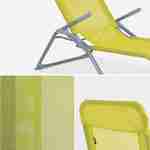 Set van 2 opvouwbare ligstoelen - Levito Anijsgroen - Ligstoelen van textileen, 2 posities, opvouwbare ligstoelen Photo4
