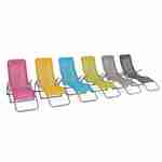 Set van 2 opvouwbare ligstoelen - Levito Anijsgroen - Ligstoelen van textileen, 2 posities, opvouwbare ligstoelen Photo6