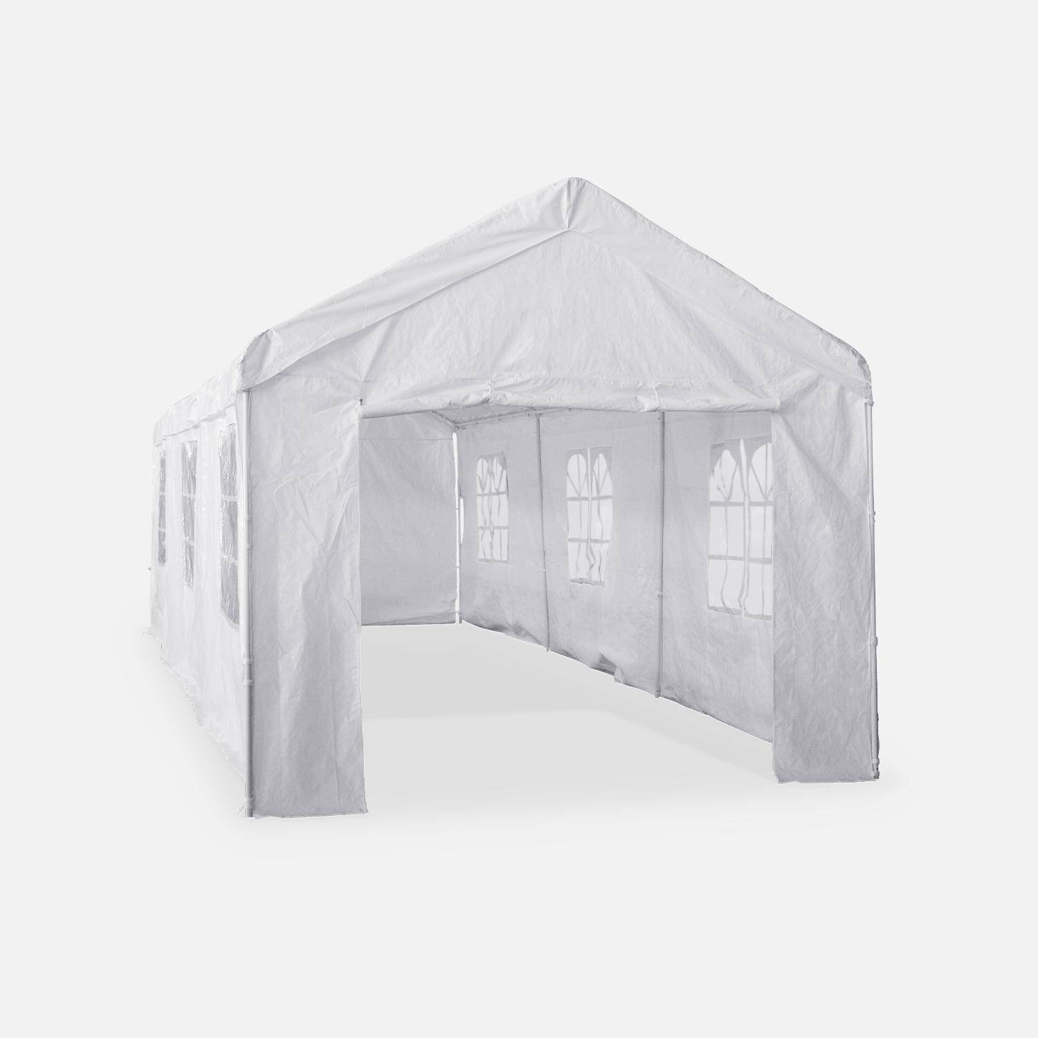 Tente de réception - Burdigala 3x9m -  Blanc, connecteurs métal, tente de jardin idéale pour réception à utiliser comme pavillon, pergola, chapiteau ou tonnelle Photo4