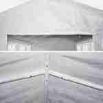Tente de réception 4 x 8 m - Lutecia -  Blanc - tente de jardin idéale pour réception à utiliser comme pavillon, pergola, chapiteau ou tonnelle. Photo4