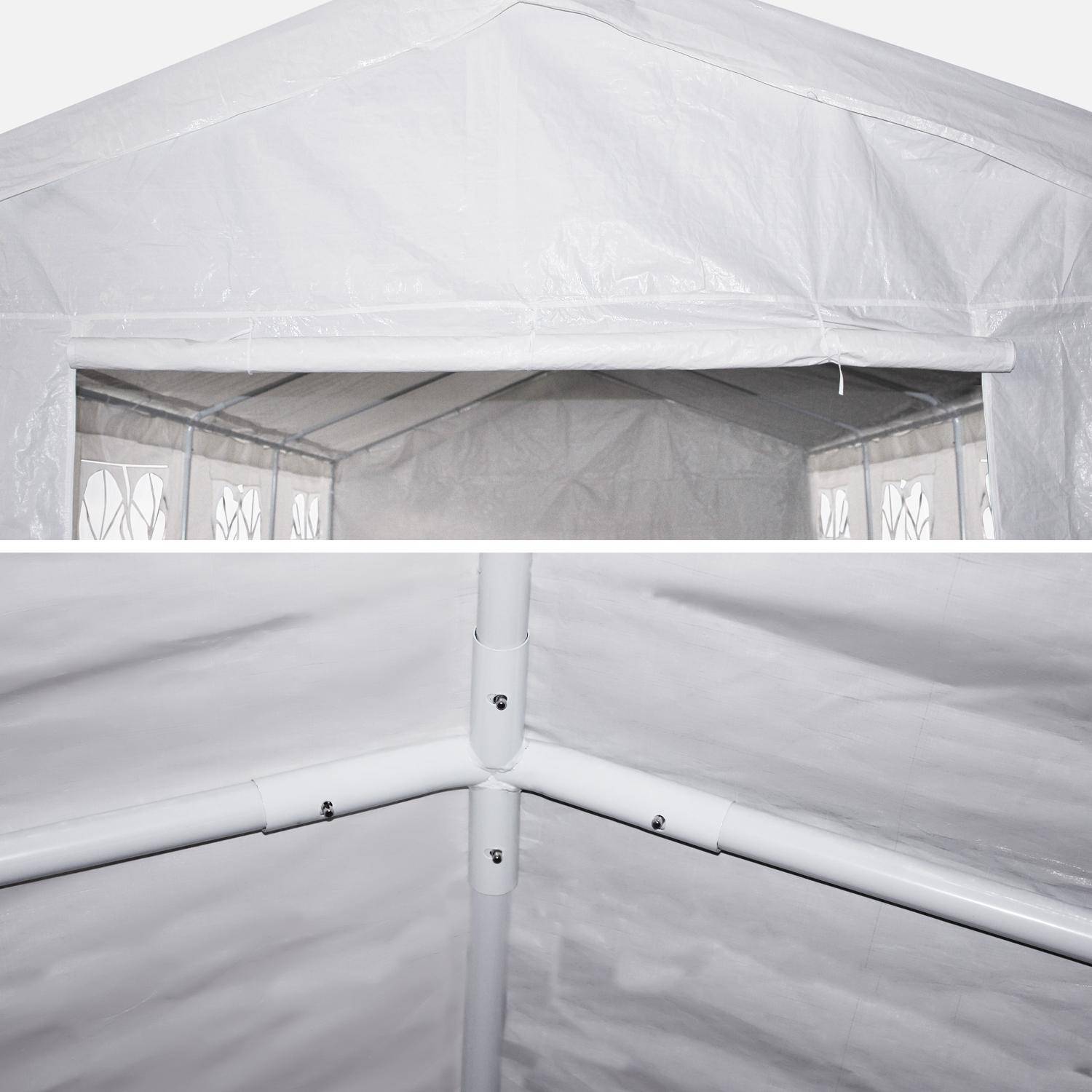 Tenda para festas 4 x 8 m - Lutecia - Branco - Tenda de jardim ideal para ser utilizada como pavilhão, pérgola, tenda ou caramanchão. Photo4