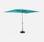 Parasol, sombrilla central, rectangular, turquesa, 2x3m | Touquet
