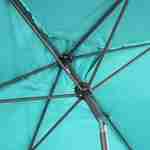 Parasol droit rectangulaire 2x3m - Touquet Turquoise - mât central en aluminium orientable et manivelle d'ouverture Photo6