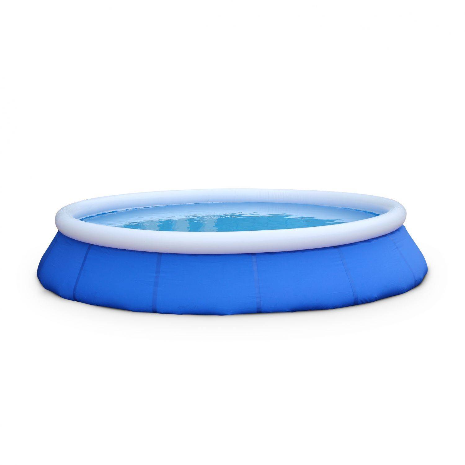 Kit piscine Cristal gonflable bleue autoportante ronde Ø420x84cm avec pompe de filtration, bâche de protection, tapis de sol et échelle Photo3
