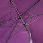Sombrilla jardin, parasol morado, mástil central, inclinable, rectangular, 2x3m, Touquet Photo6