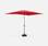 Parasol, sombrilla central, rectangular, Rojo, 2x3m | Touquet