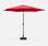 Guarda-chuva redondo reto Touquet ⌀300cm Vermelho, varão central ajustável em alumínio e pega de abertura
