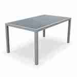 Ensemble Capua, 1 table 150cm et 6 fauteuils en aluminium et textilène Photo3