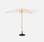Parasol droit rectangulaire en bois 2x3m - Cabourg Ecru - mât central en bois, système d'ouverture manuelle, poulie
