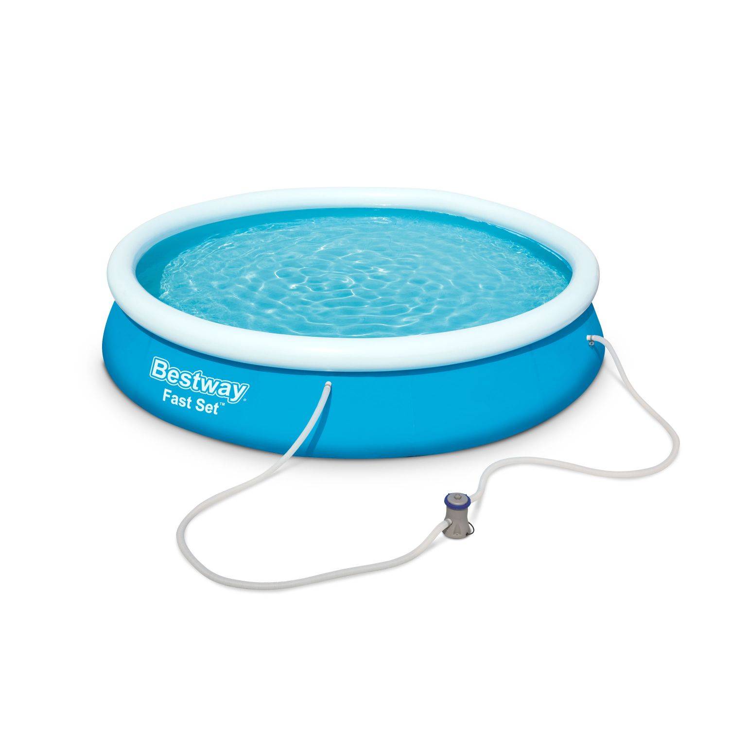 Piscine gonflable bleue autoportante BESTWAY – Jade  ⌀ 360 x 76 cm - piscine hors sol autostable ronde avec bâche, filtre à cartouche et 1 cartouche incluse Photo2