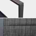 Lot de 2 fauteuils Chicago - Aluminium et textilène gris foncé chiné, empilables Photo3