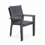 Set mit 2 Chicago-Sesseln - graumeliertes Aluminium und Textilene, stapelbar Photo2