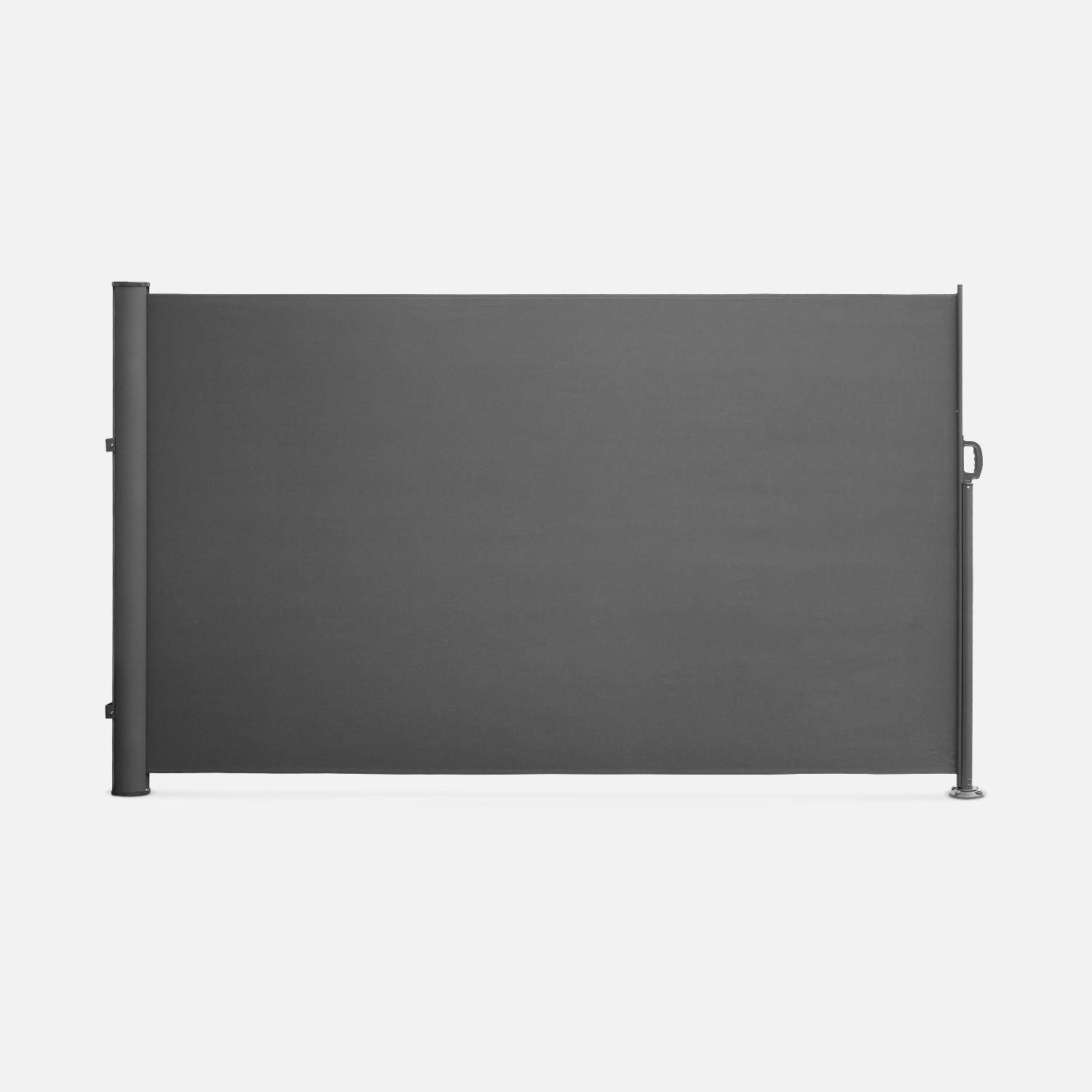 Cortina de exterior retangular, poliéster, cinzento, 300x160 cm Photo2