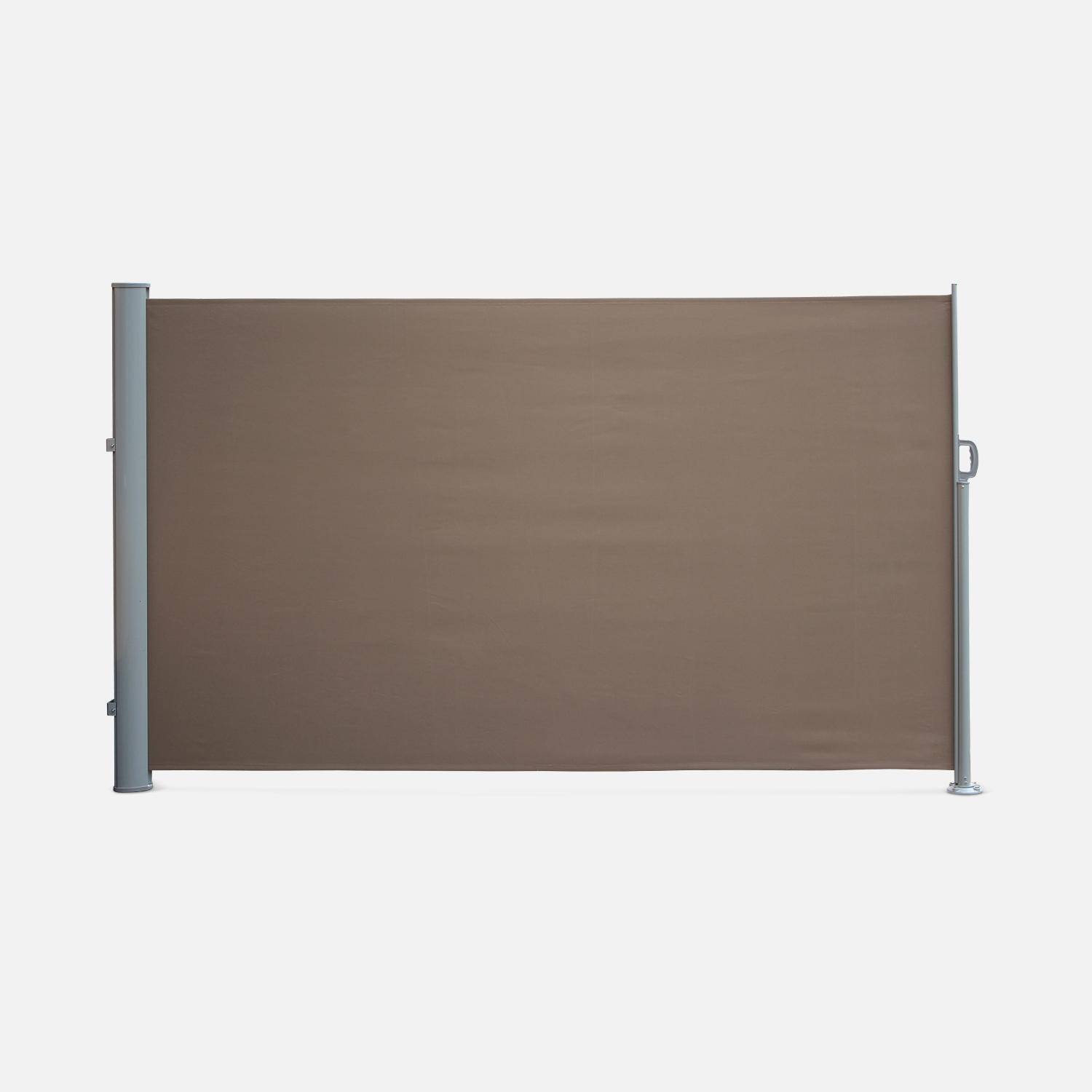 Cortina de exterior retangular, poliéster, castanho, 300x160 cm Photo2