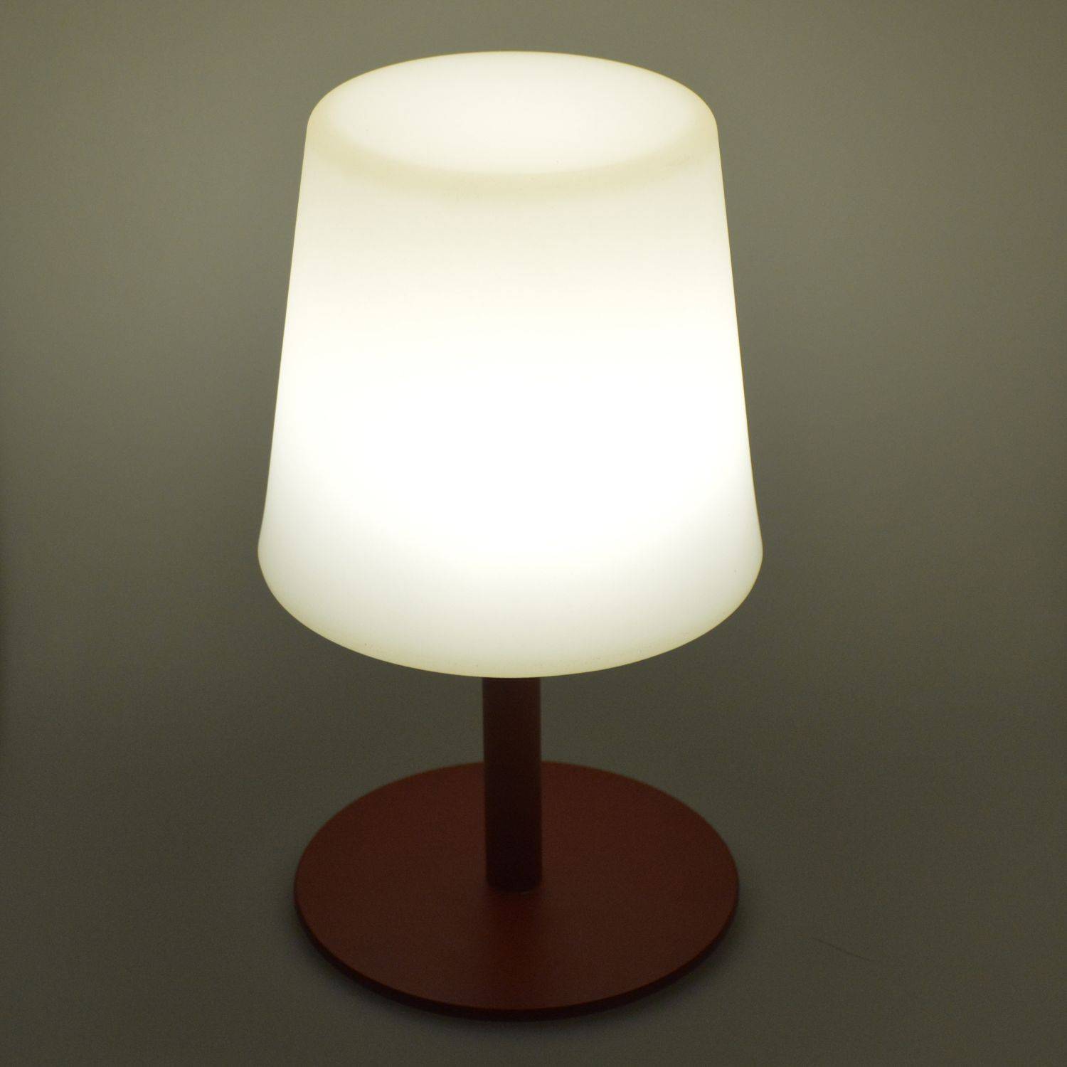 LAMPADA S COLOR - Lampe de table LED de 28cm rouge - Lampe de table décorative lumineuse, Ø 16cm Photo3