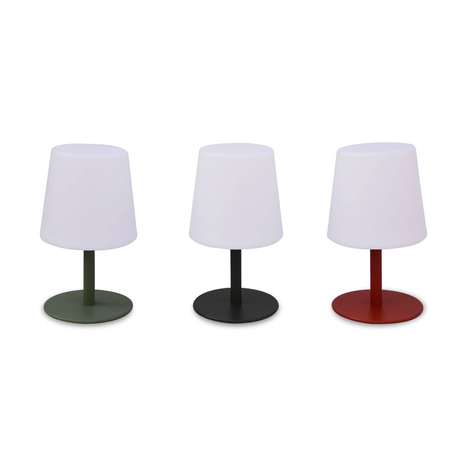 LAMPADA S COLOR - Lampe de table LED de 28cm rouge - Lampe de table décorative lumineuse, Ø 16cm Photo6