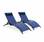 Louisa Ligstoelen van aluminium en textileen, kleur antraciet/nachtblauw