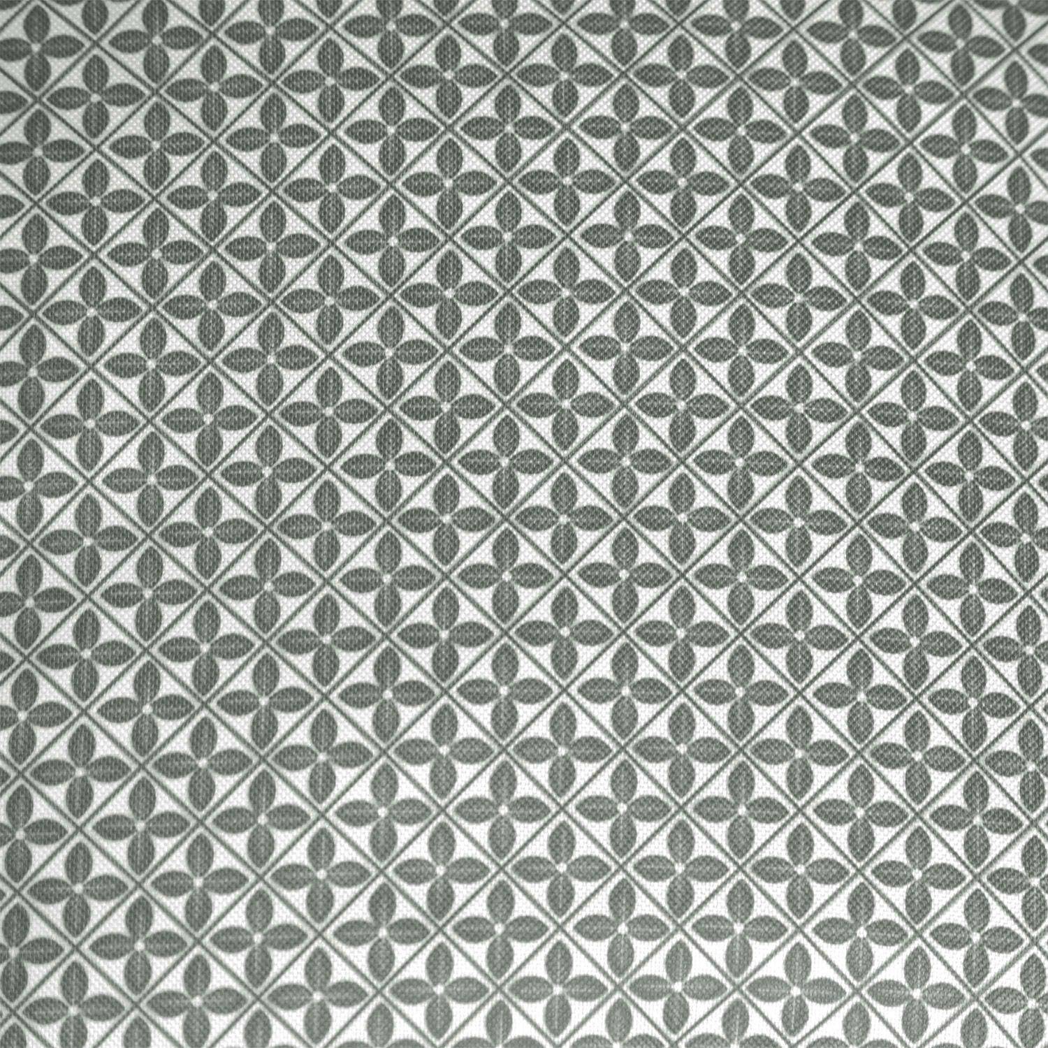 Collection HERITAGE - Lot de 2 coussins de décoration – 40 x 40 cm – Imprimé carreaux de ciment et anthracite, déperlant, anti-UV et réversible   Photo3