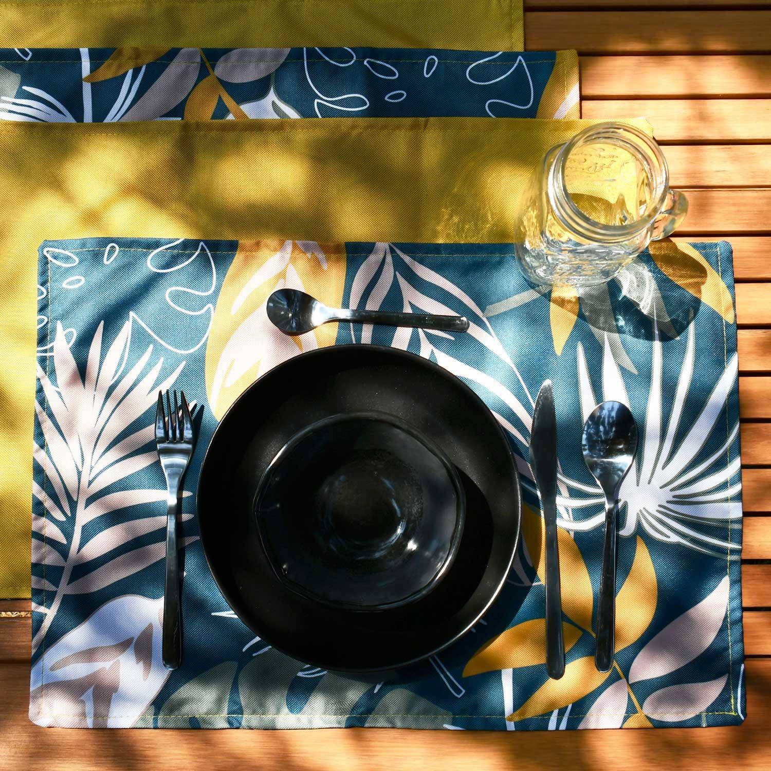 Kollection EXOTIQUE - 8er Set wendbare Polyester Tischsets 35x50 cm Photo1