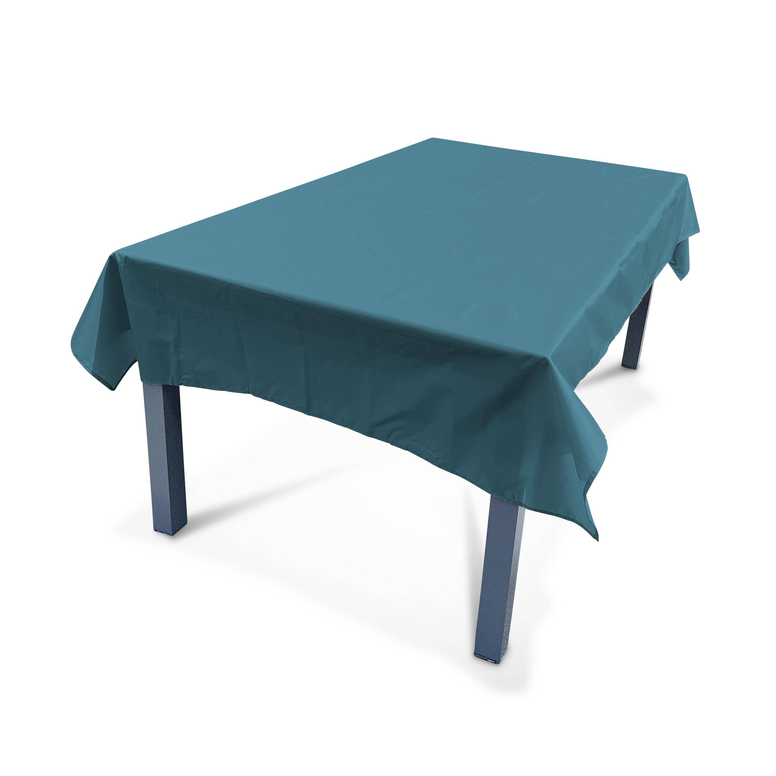Kollection EXOTIQUE - Outdoor-Tischdecke 140 x 240 cm Entenblau, 100% Polyester, schützt den Tisch, UV-Schutz, sommerlicher Stil Photo1